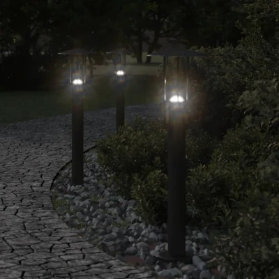 Afbeelding van Vloerlamp voor buiten 60 cm roestvrij staal zwart