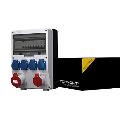 Afbeelding van Stroomverdeler 32A 16A 4x230V pTD S/FI MENNEKES dozen bouwstroomverdeler wandverdeler compleet doktervoltage 4869