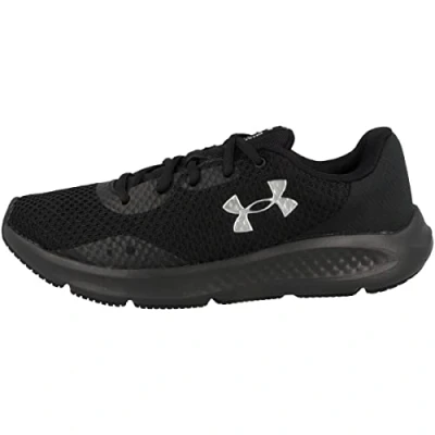 Afbeelding van Under Armour UA W Charged Pursuit 3, Performance Sneakers dames, Black/Black/Metallic Silver, 37.5 EU