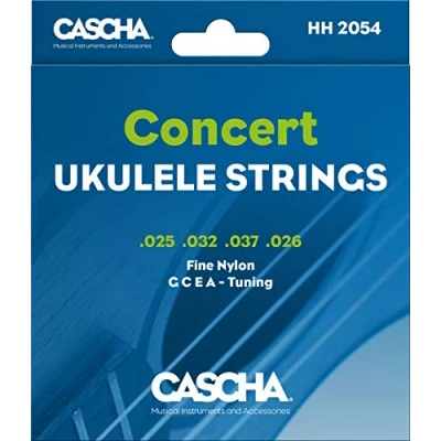 Afbeelding van Cascha Concert Ukelele snarenset I premium nylon snaren voor zeer goede geluidskwaliteit &amp; lange levensduur hoogwaardige set van 4 G C E A stuks