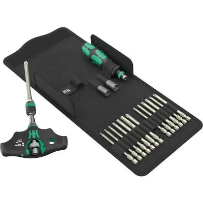 Afbeelding van Wera Kraftform Kompakt 400 RA SHK Set 1 05136072001 Bitset 19 delig Kruiskop Phillips, Pozidriv, Inbus