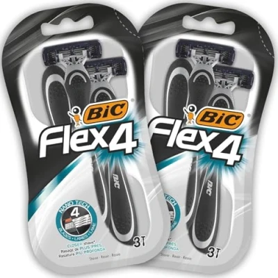 Afbeelding van BIC Flex4 Heren Wegwerp Razors Bundel van 2 Verpakkingen 3