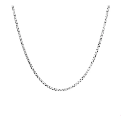 Afbeelding van Zilver Gerhodineerde Collier venetiaans bol 1 1329082 42 cm