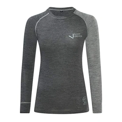 Afbeelding van Black Crevice Damesshirt met lange mouwen van merinowol