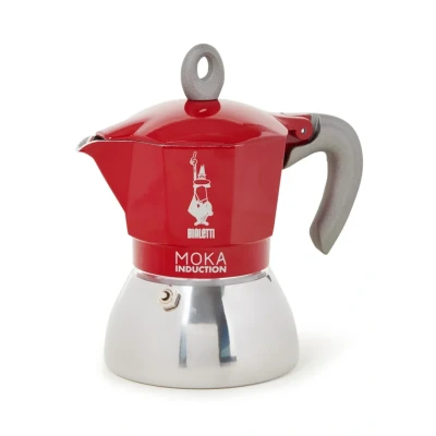 Afbeelding van Percolator Bialetti Moka Induction Red 4 kops