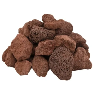 Afbeelding van vidaXL Lavastenen 25 kg 5 8 cm rood