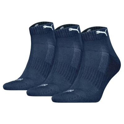 Afbeelding van Puma Sokken 3P Cushioned Quarter Sock Marine Maat 39/42