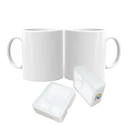 Afbeelding van MR.R Sublimatie Blanks Vaatwasser Witte Keramische Koffiemokken 11oz Blank Klassieke Drinkbeker Mok voor Melk Thee Cola Water Set van 2 met Veilig Pakket