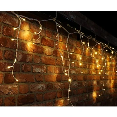Afbeelding van Christmas Concepts® 960 31,8 m/104ft warm witte LED sneeuwijspegellichten met snelheidsregelaar Kerst buitenverlichting energiezuinig A++