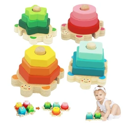 Afbeelding van Goorder houten sorteerspeelgoed vanaf 1 jaar, puzzel, Montessori speelgoed voor baby&#039;s, motoriek educatief speelgoed, kleur en vormen, sorteerspel, cadeau kinderen 2 3 jaar