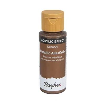 Afbeelding van RAYHER Allesverf, fles 59 ml, mokka metallic, Acryl, 3,4 x 10 cm