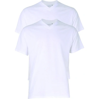 Afbeelding van Gotzburg heren T shirts regular fit V hals (2 pack) wit Maat: XL