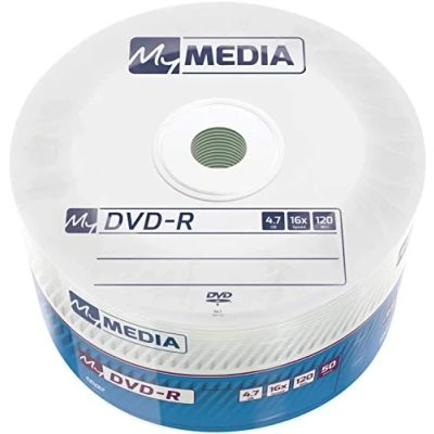 Afbeelding van MyMedia 1x50 DVD R 4.7GB 16x Snelheid mat zilver Wikkel (50 x), Optische gegevensdrager
