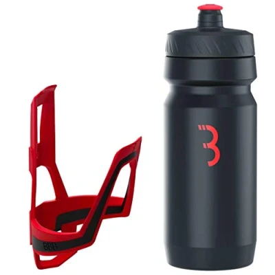 Afbeelding van BBB Cycling bidonhouder fiets Combo Fueltank waterfles BBC 03C, rood zwart/zwart rood, 550 ml