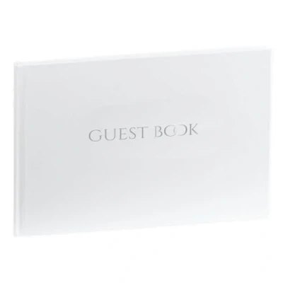 Afbeelding van SecaDesign Gastenboek GUEST BOOK A4 formaat wit / zilver receptieboek bruiloft