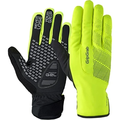 Afbeelding van GripGrab Ride Waterproof Winter Fietshandschoenen Lange Vinger Waterdicht met Padding Unisex Geel Hi Vis Maat S