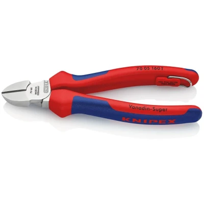 Afbeelding van Knipex 705160TBK Zijsnijtang met borghaak 160mm