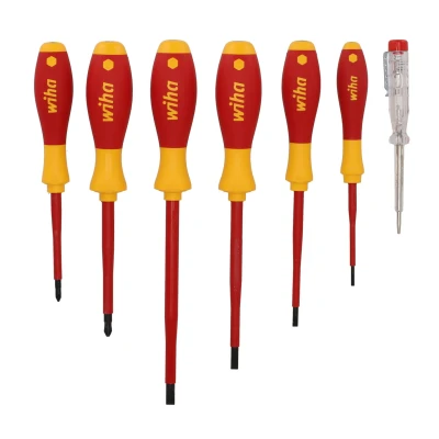Afbeelding van Wiha Schroevendraaierset SoftFinish electric sleufkop, Phillips 7 deli