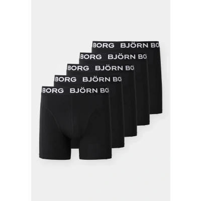 Afbeelding van Björn Borg Cotton Stretch Boxershort Zwart 5 stuks Heren onderbroeken Boxer Maat S