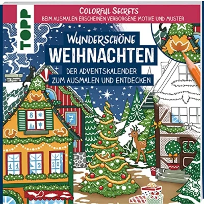 Afbeelding van Colorful Secrets Wunderschöne Weihnachten (Ausmalen auf Zauberpapier): Der Adventskalender zum Ausmalen und Entdecken. Beim erscheinen verborgene Motive Muster