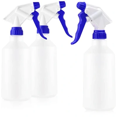 Afbeelding van 3x spuitfles chemicaliënbestendige pompspuit met 28/400 schroefdraad voor zuren, koolwaterstoffen en oplosmiddelen verstuiverfles verstelbare tuit 500 ml (viton)