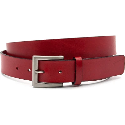 Afbeelding van JV Belts Sportieve rode jeansriem heren en dames riem cm breed Echt Taille: 95cm Totale lengte riem: 110cm