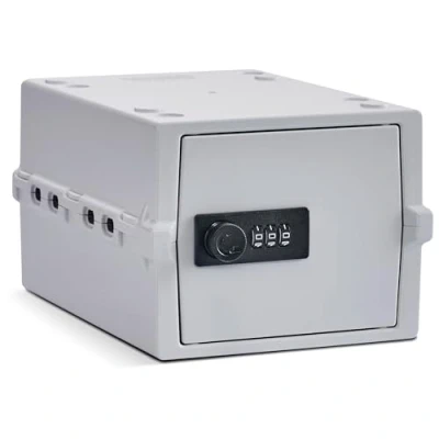 Afbeelding van Lockabox Mini™ Opaal wit Kleine afsluitbare medicijndoos 3 liter combinatieslot box voor voedsel, medicijnen en thuisveiligheid BPA vrij