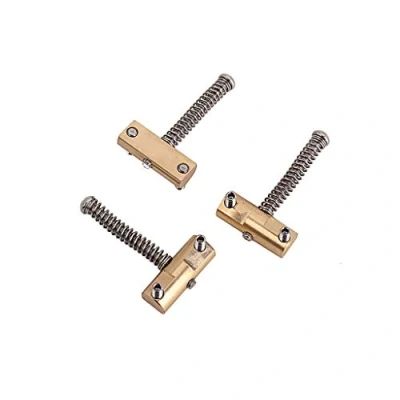 Afbeelding van Alnicov Gecompenseerde brug messing zadels set (3 stuks) 10.8mm Barrel Style Bridge zadel voor Telecaster Tele Stijl Elektrische Gitaar