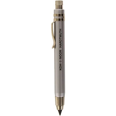 Afbeelding van Koh I Noor 5359CN1015KK Vulpotlood, metaal, met puntenslijper en clip, stiftdikte, 5,6 mm, zilver