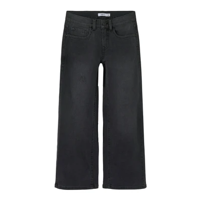 Afbeelding van Name it winter jeansbroek meisjes grijs wide leg fit NkfRose