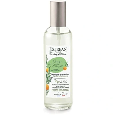 Afbeelding van Esteban Paris Orange en Thé Vert Green thee spray voor kamer, 100 ml, gemaakt in Frankrijk