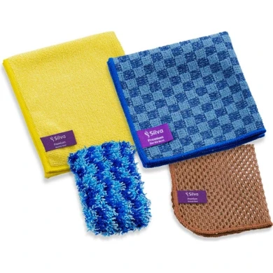 Afbeelding van Silva Premium Keukenreinigingsset 4&#039;s Microvezeldoek &amp; Afwassponsset