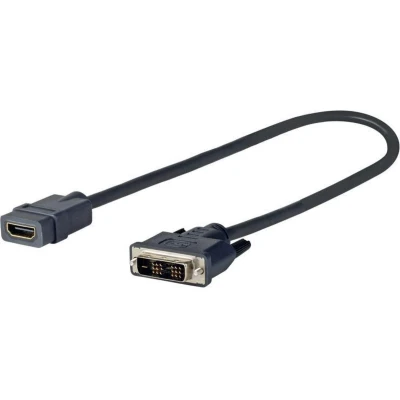 Afbeelding van Vivolink PRODVIADAPHDMI video kabel adapter 0,2 m DVI D HDMI Zwart