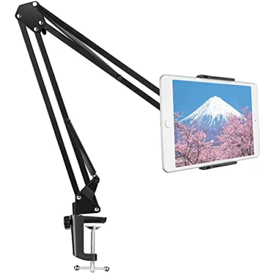 Afbeelding van Case2go Tablet Houder / Telefoonhouder voor bureau Geschikt Tablet, Telefoon en Nintendo Switch 360 graden verstelbaar Zwart