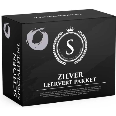 Afbeelding van Brush leerverf pakket 040 Zilver