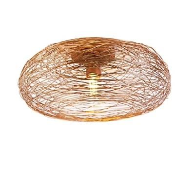 Afbeelding van QAZQA Design plafondlamp koper ovaal Sarella