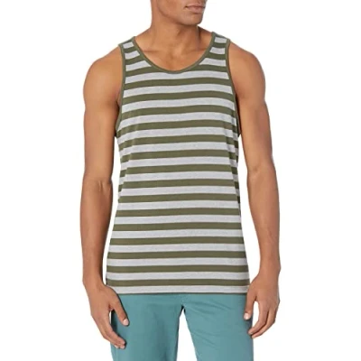 Afbeelding van Amazon Essentials Men&#039;s Tanktop met normale pasvorm, Donkergroen/Lichtgrijs, XL