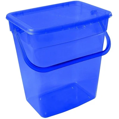 Afbeelding van Plast Team poedercontainer transparant blauw 10L