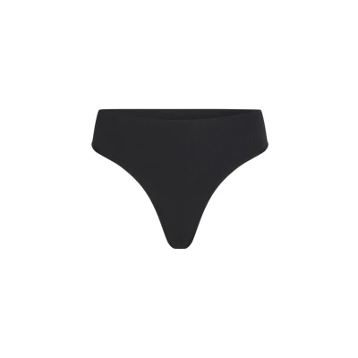 Afbeelding van Hunkemöller Dames Lingerie Hoog uitgesneden string Dianne Zwart maat S