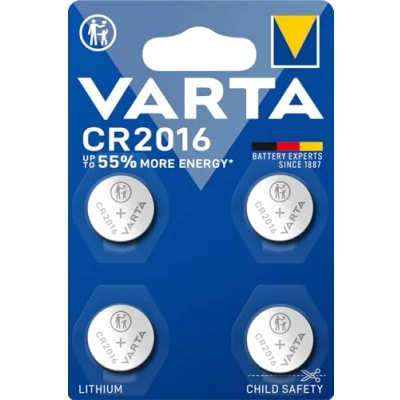Afbeelding van Varta CR2016 Lithium Knoopcel Batterij 3V 4 stuks