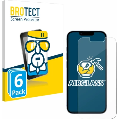 Afbeelding van BROTECT Screenprotector voor Apple iPhone 14 Folie Beschermfolie Beschermglas transparant (6 Stuks)