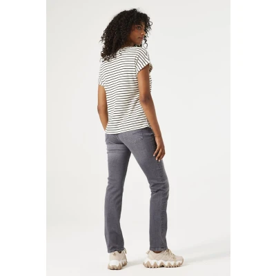Afbeelding van GARCIA Celia Dames Straight Fit Jeans Gray Maat W26 X L32