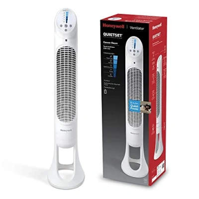Afbeelding van Honeywell QuietSet torenventilator voor de hele kamer (5 snelheidsinstellingen, oscillatie van 80, timerfunctie, functie automatisch uitschakelen lichten, afstandsbediening) HYF260