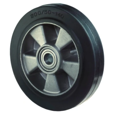 Afbeelding van BS Rollen Reserve wiel d. 200 mm draagvermogen 450 kg rubber as 20 naaflengte 60 1 stuk B80.200