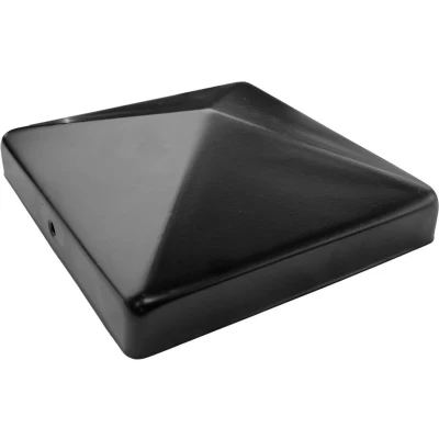 Afbeelding van Paalkap piramide, 9x9cm, zwart gepoedercoat