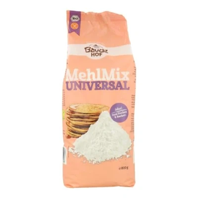 Afbeelding van Bauckhof Mehl Mix Universal glutenvrij, verpakking van 4 (4 x 800 g) Bio