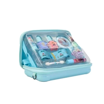 Afbeelding van Lip Smacker Frozen Beauty Case, All in One Make up Cadeauset inclusief Glanzende Romige Paletten, Lipsticks &amp; Nagellakken voor de Prinsessenlook van jouw Kinderen Onderweg, Accessoires Inbegrepen
