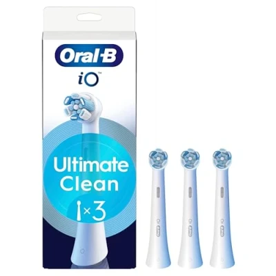 Afbeelding van Oral B, Borstels + opzetstukken, B iO Series Ultimate Clean Replacement Brush Heads White 3 count (3 x)
