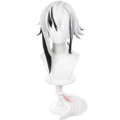 Afbeelding van HIROAKIYA The Knave Arlecchino Wig Long, Genshin Impact Cosplay with Cap, Length approx.95cm