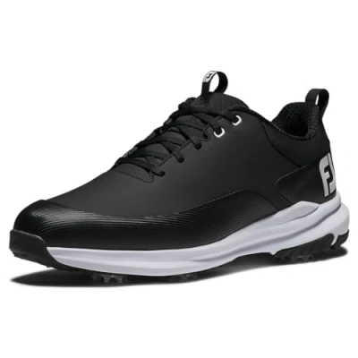 Afbeelding van FootJoy FJ Tour Rival golfschoen voor heren, zwart/zwart/wit, maat 44, Zwart Wit, 41.5 EU